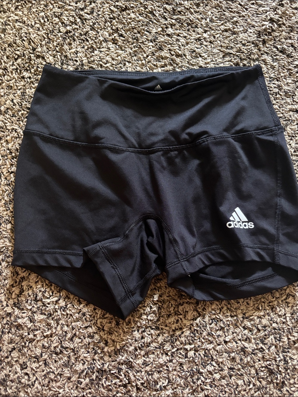 adidas Women's Black Athletic Shorts with Logo